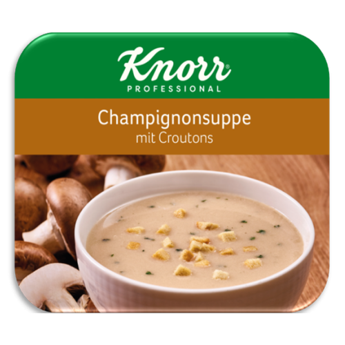 Bild von KLIX Knorr Champignonsuppe mit Croutons (Paper Cup)